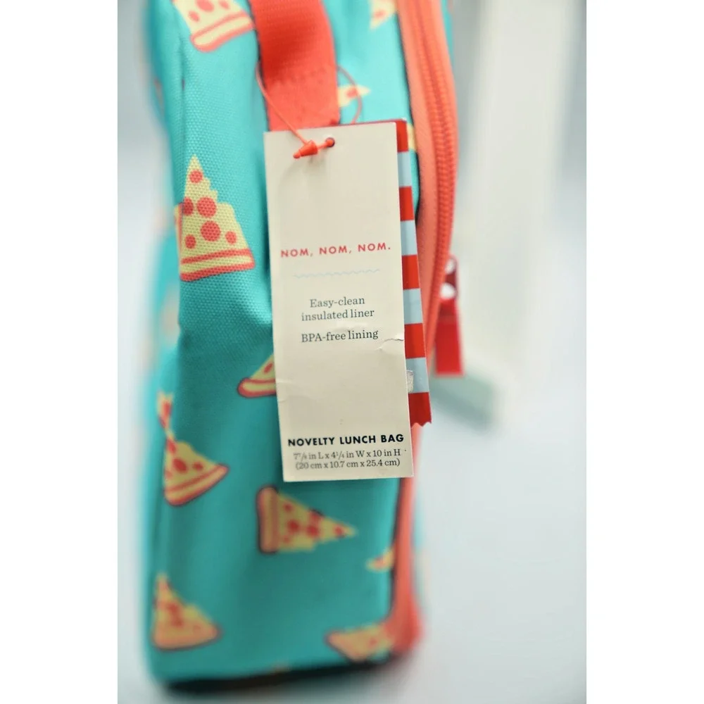 Cat &‎ Jack Blue Backpack + Pizza Lunchbox Back-to-School Supply Bundle